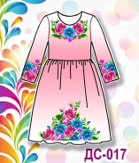 Дитяча сорочка (плаття) 017 (рожева)