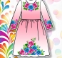 Дитяча сорочка (плаття) 017 (рожева)