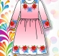 Дитяча сорочка (плаття) 019 (рожева)