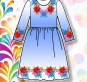 Дитяча сорочка (плаття) 019 (синя)"