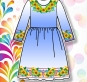 Дитяча сорочка (плаття) 020 (бірюзова)