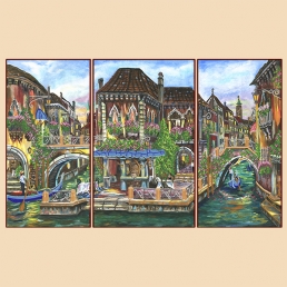 Картинка під бісер РКП-1009 "Венеціанські мотиви" триптих